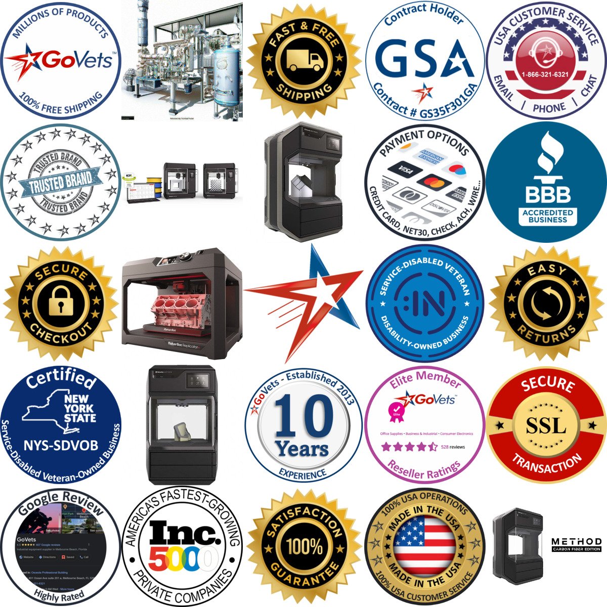 A selection of 3d Printers products on GoVets
