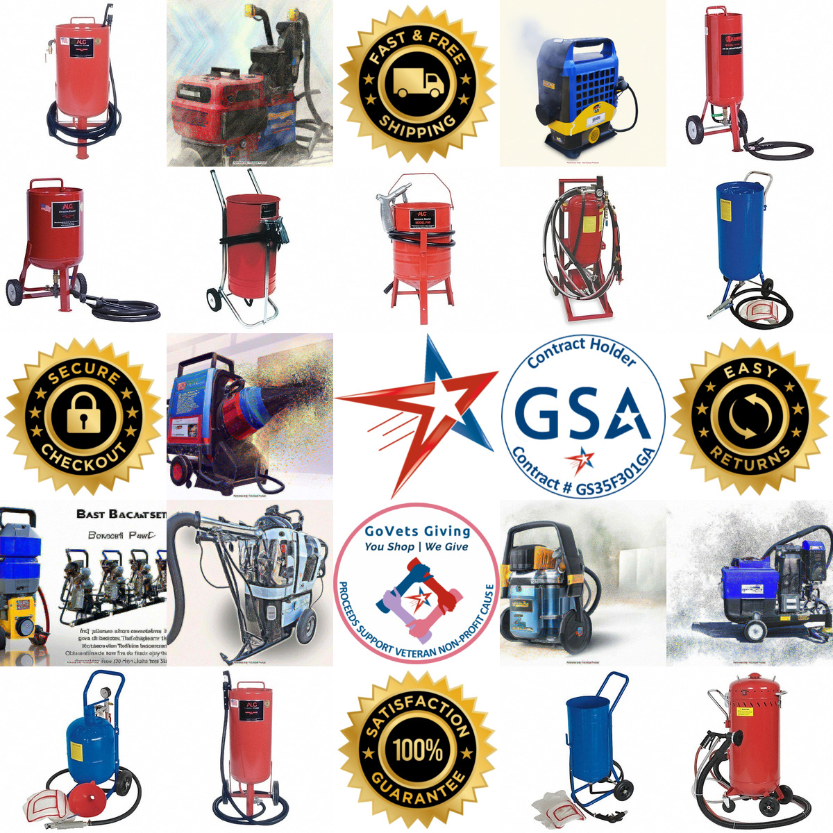 A selection of Portable Abrasive Blasters products on GoVets