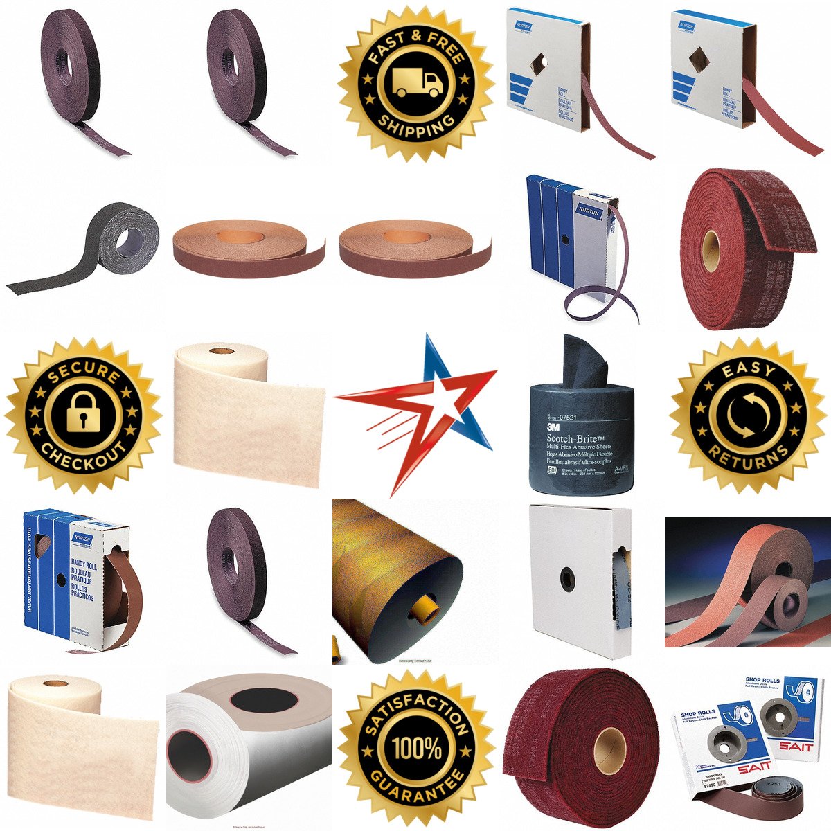 A selection of Abrasive Rolls products on GoVets