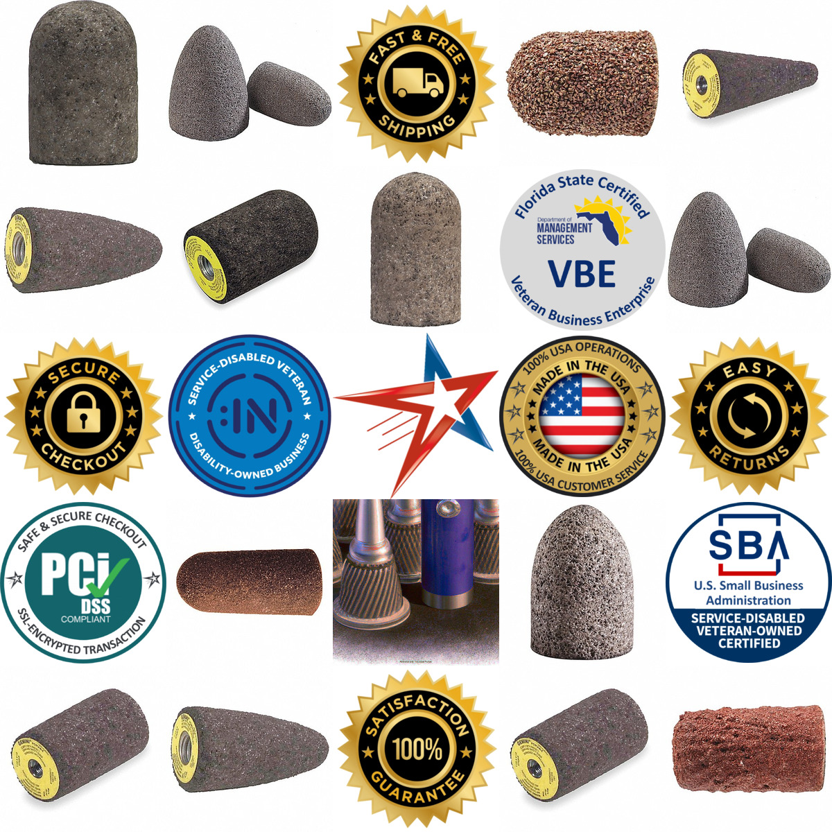 A selection of Grinding Cones and Plugs products on GoVets