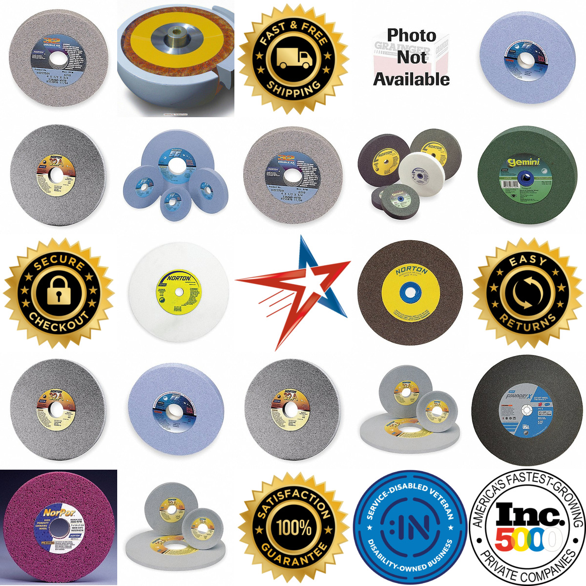 A selection of Straight Grinding Wheels products on GoVets