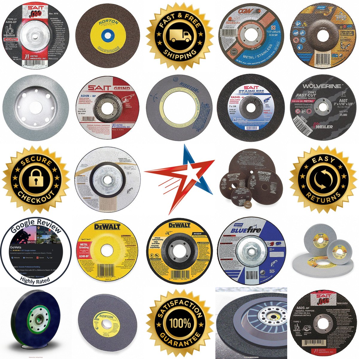 A selection of Cut Off and Grinding Wheels products on GoVets