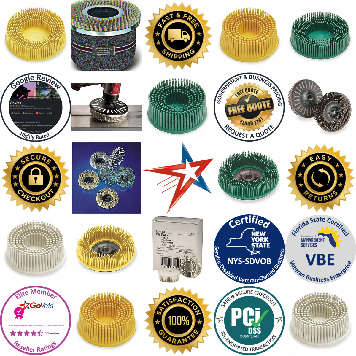 A selection of Abrasive Bristle Disc Cup Shaped products on GoVets