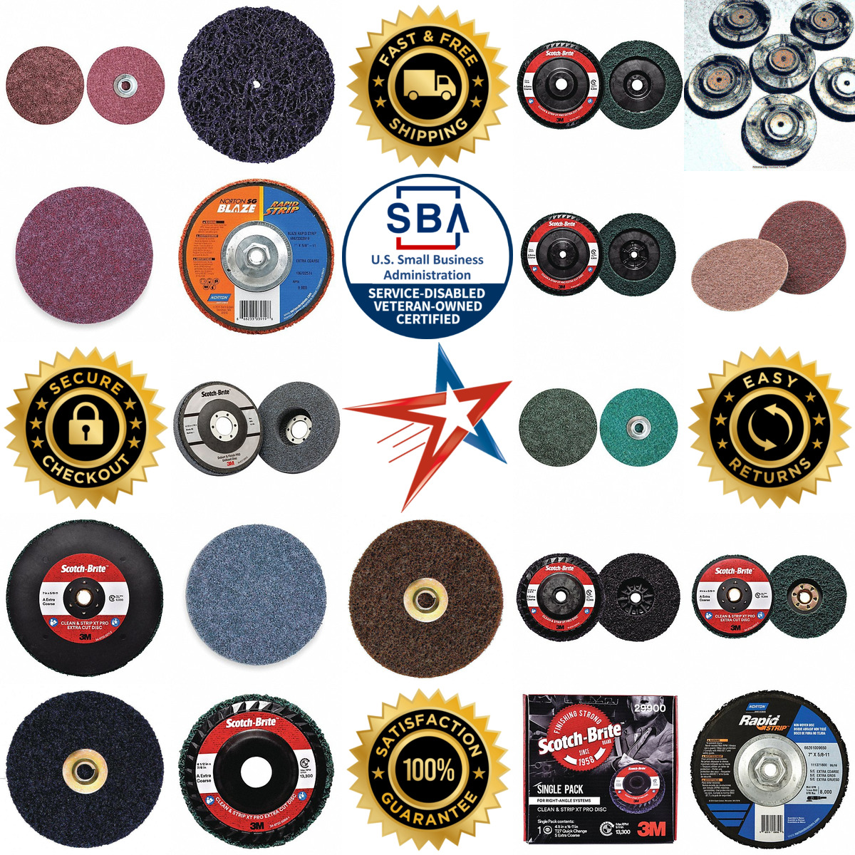 A selection of Non Woven Depressed Center Discs products on GoVets