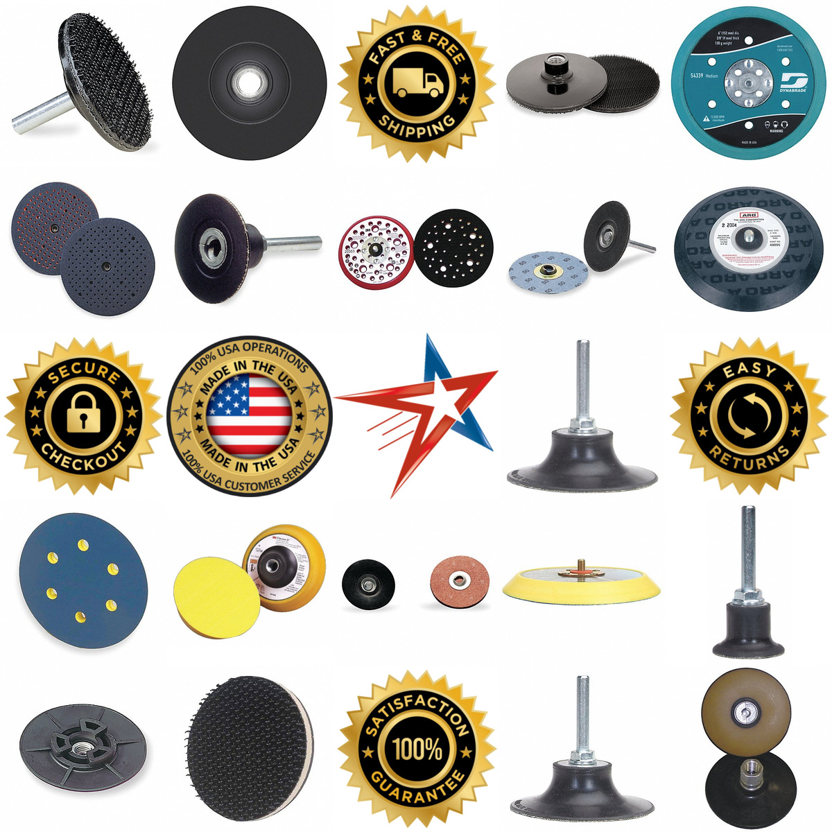 A selection of Sanding Disc Backup Pads Face Plates and Hubs products on GoVets