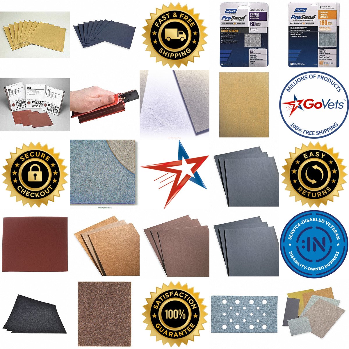 A selection of Sandpaper and Kits products on GoVets