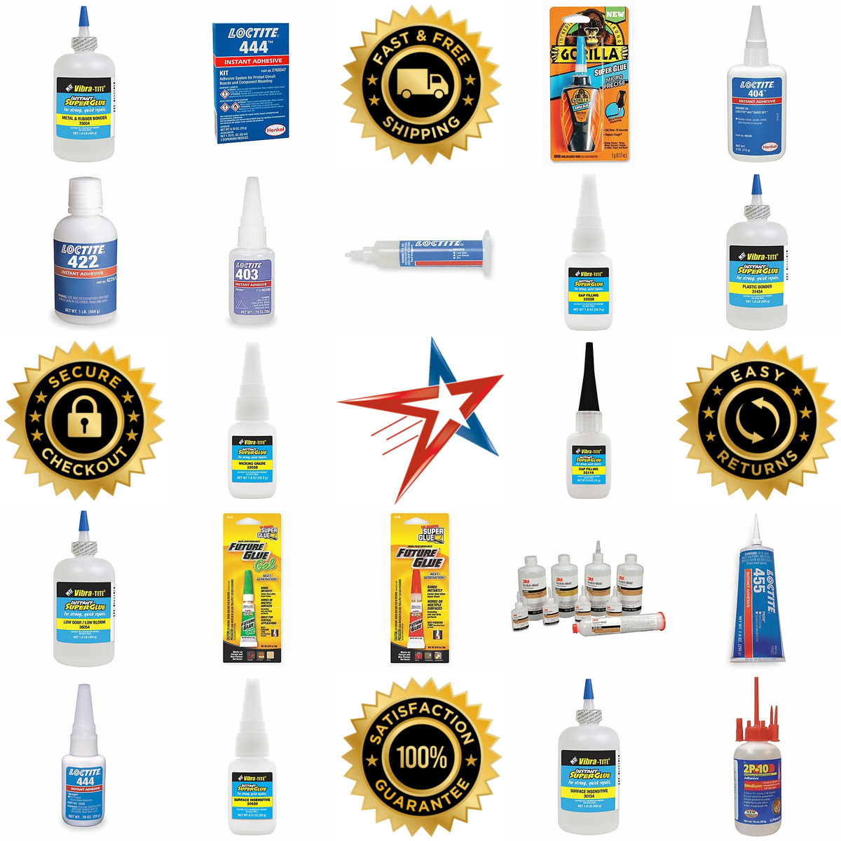 A selection of Instant Adhesives products on GoVets