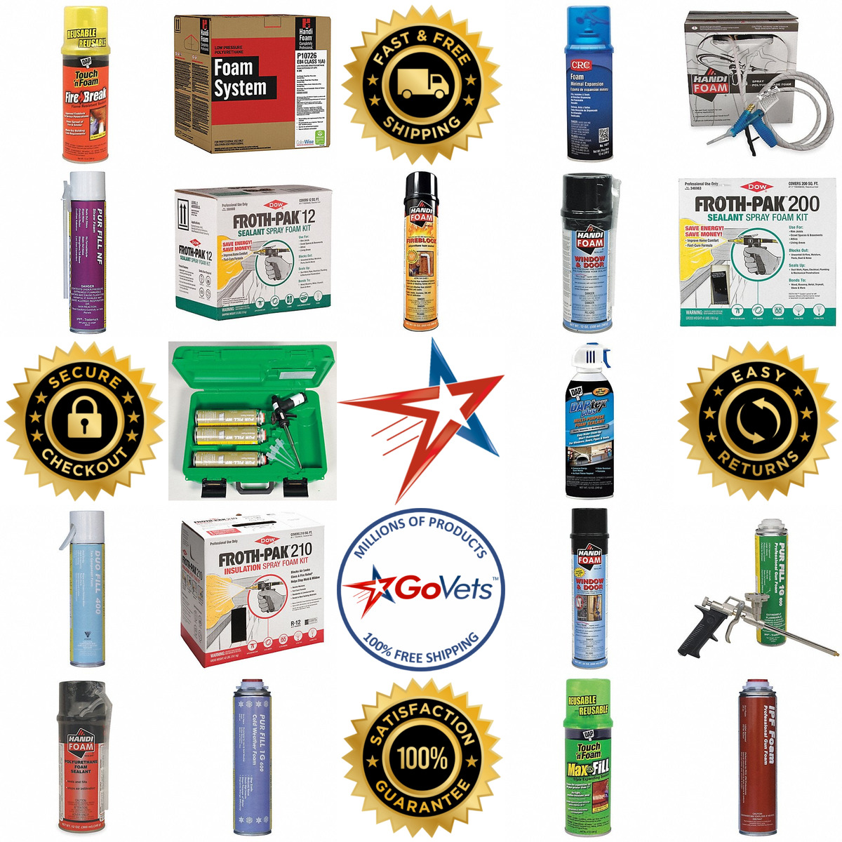 A selection of Spray Foam Sealants products on GoVets