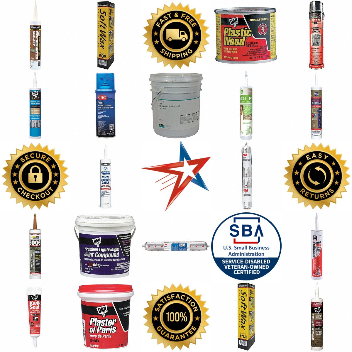 A selection of Caulks Sealants and Fillers products on GoVets