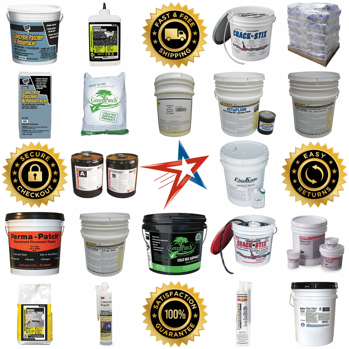 A selection of Concrete and Asphalt Repair products on GoVets