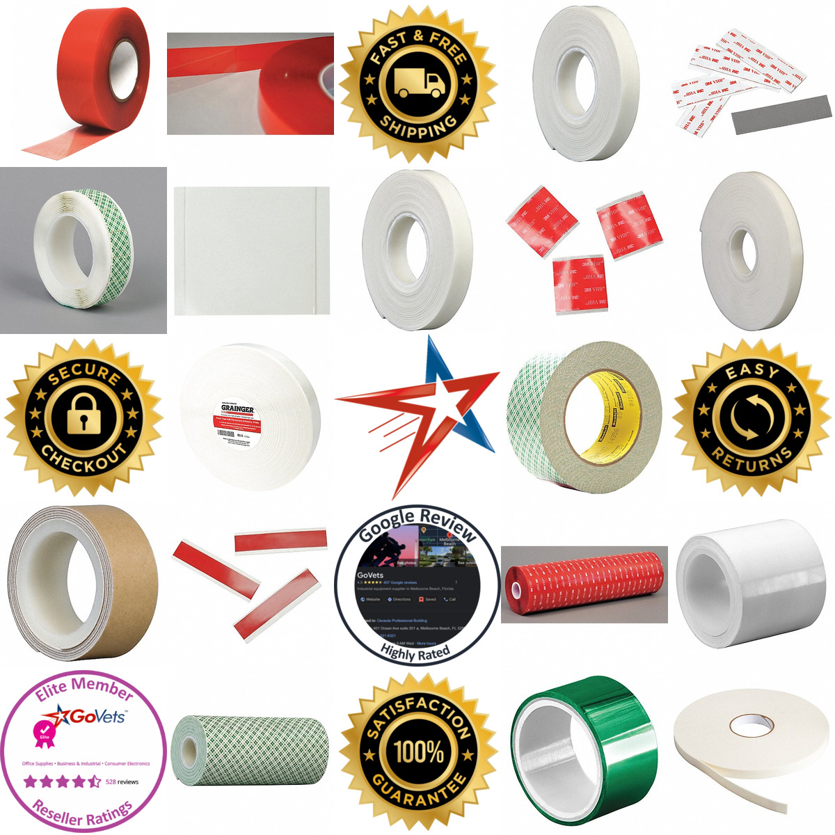 A selection of Bonding and Mounting Tape products on GoVets