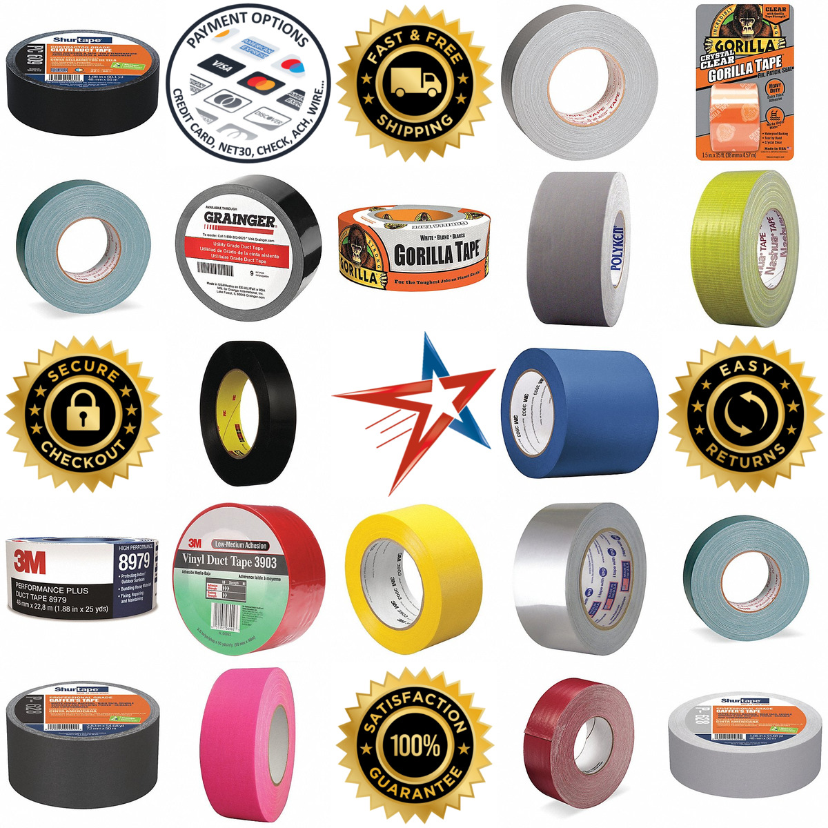 A selection of Duct Tape products on GoVets
