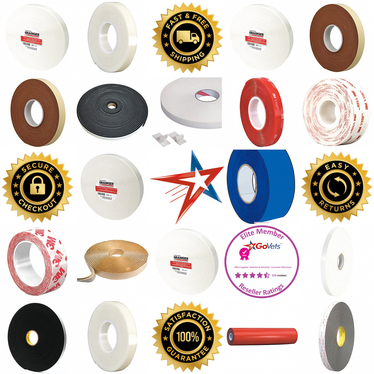 A selection of Foam Tape products on GoVets