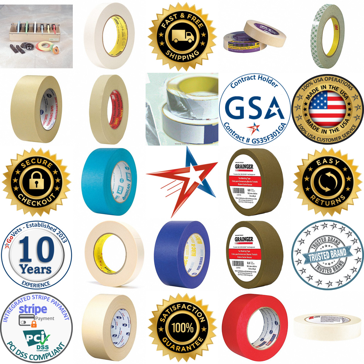 A selection of Masking Tapes products on GoVets