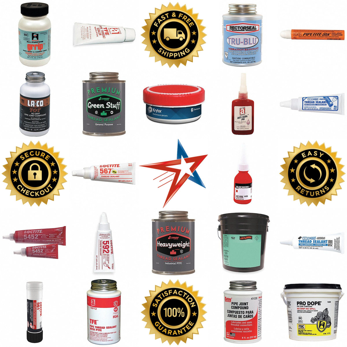A selection of Pipe and Pipe Thread Sealants products on GoVets