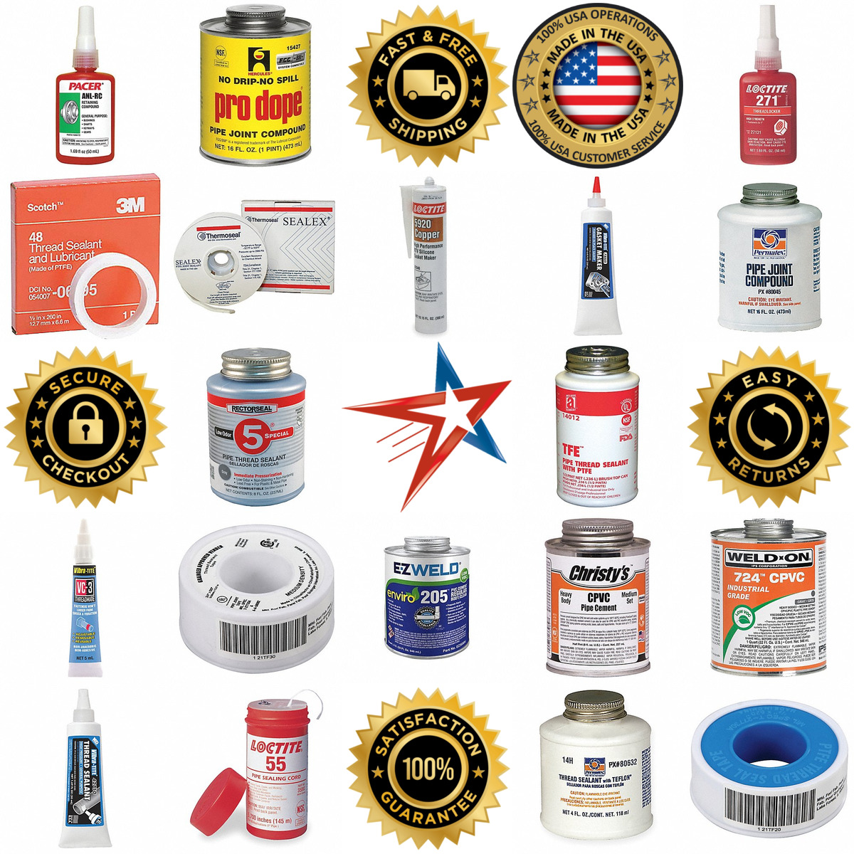 A selection of Threadlockers and Gasket Sealants products on GoVets