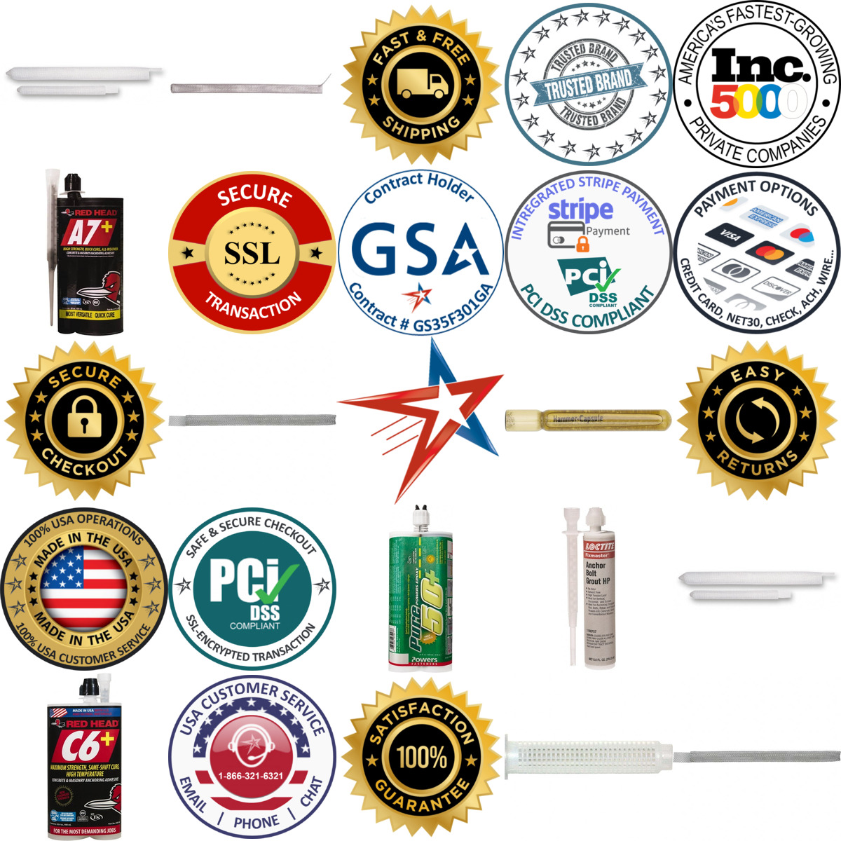 A selection of Adhesive Anchoring Systems products on GoVets
