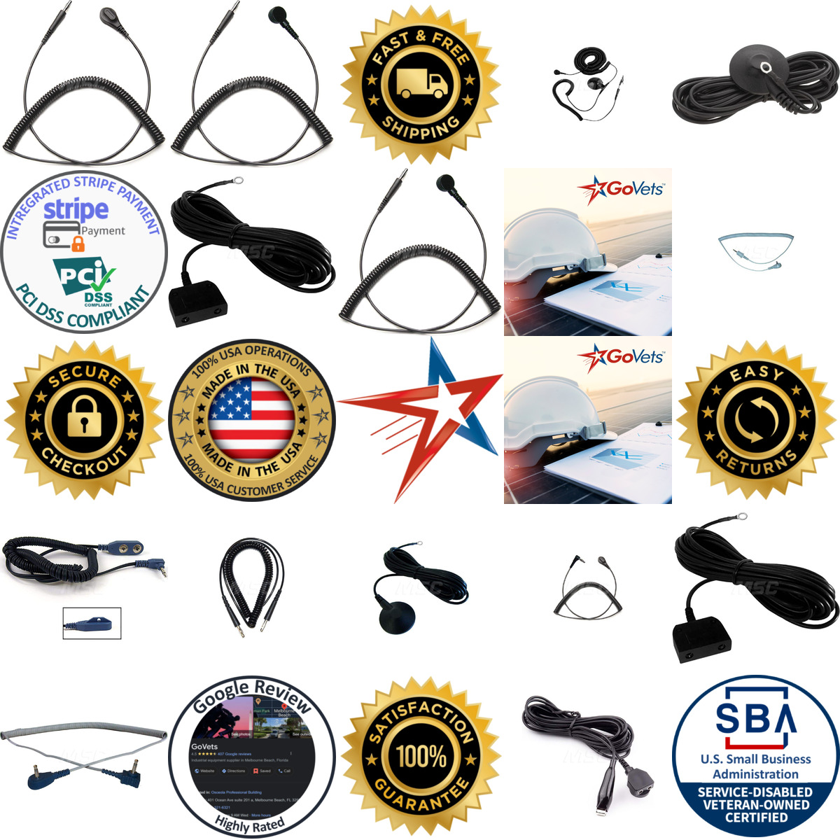 A selection of Grounding Cords products on GoVets