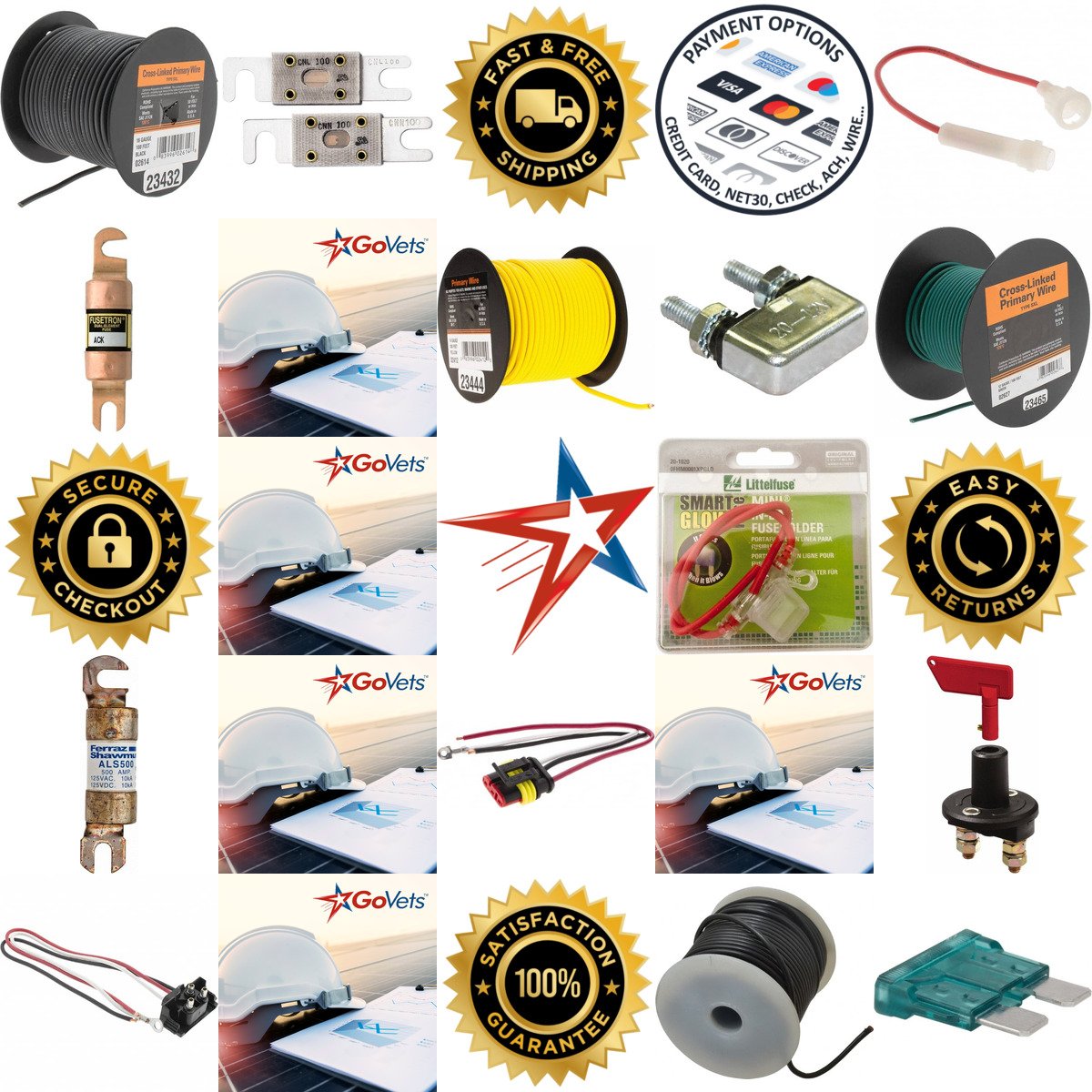 A selection of Automotive Wires Switches and Fuses products on GoVets