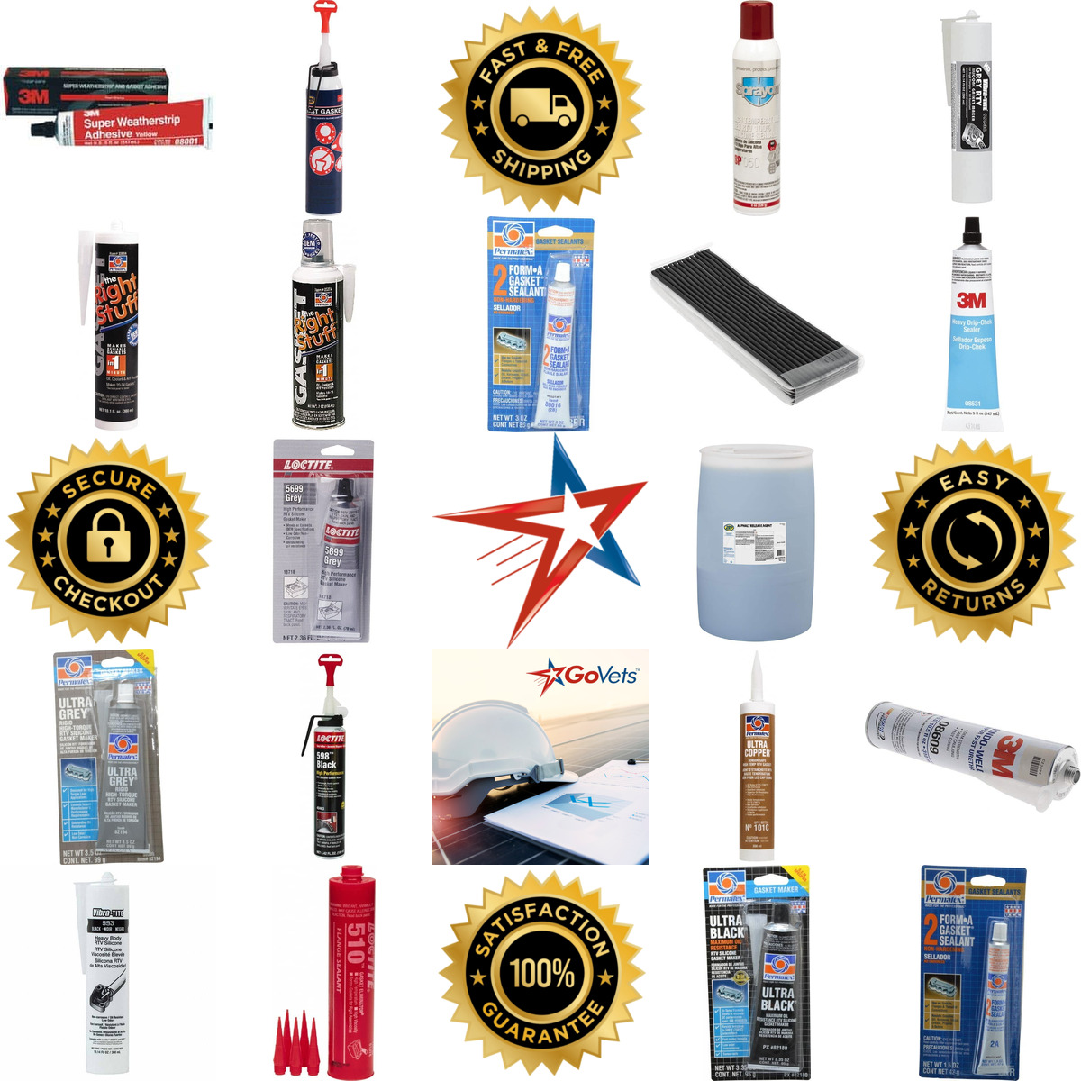 A selection of Automotive Adhesives and Sealants products on GoVets