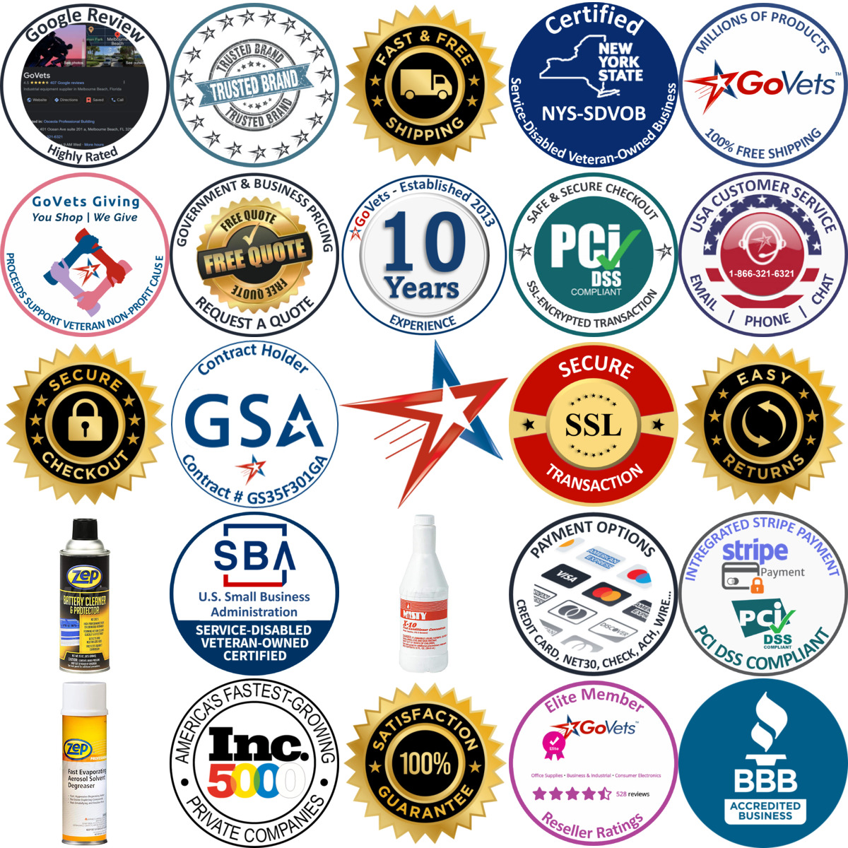 A selection of Grease products on GoVets