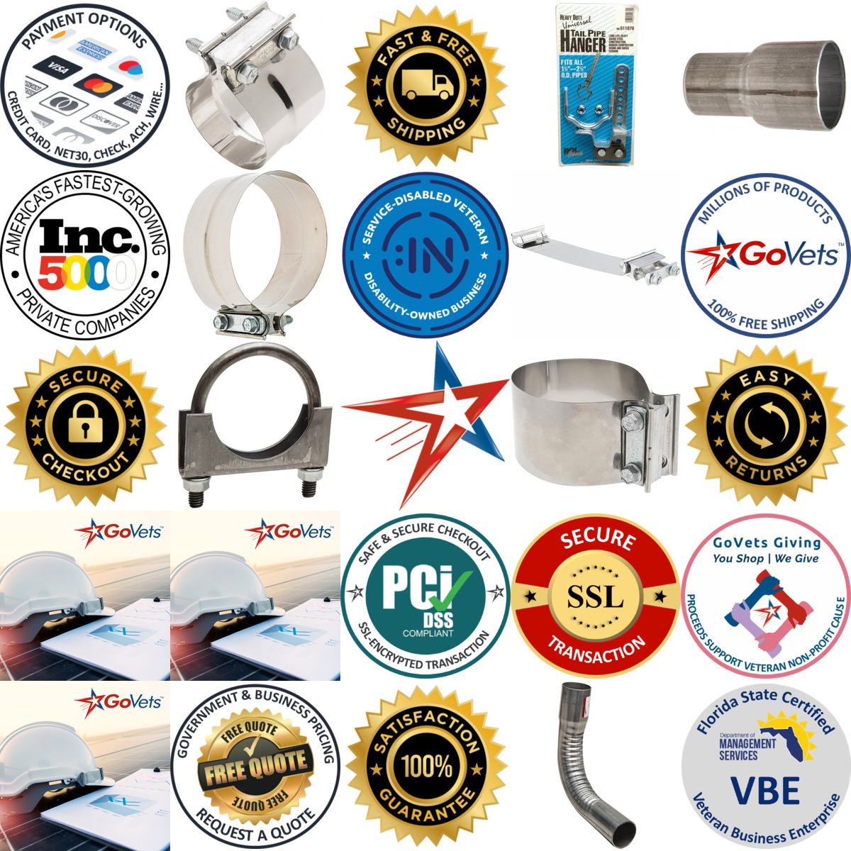 A selection of Automotive Exhaust Parts and Repair Kits products on GoVets
