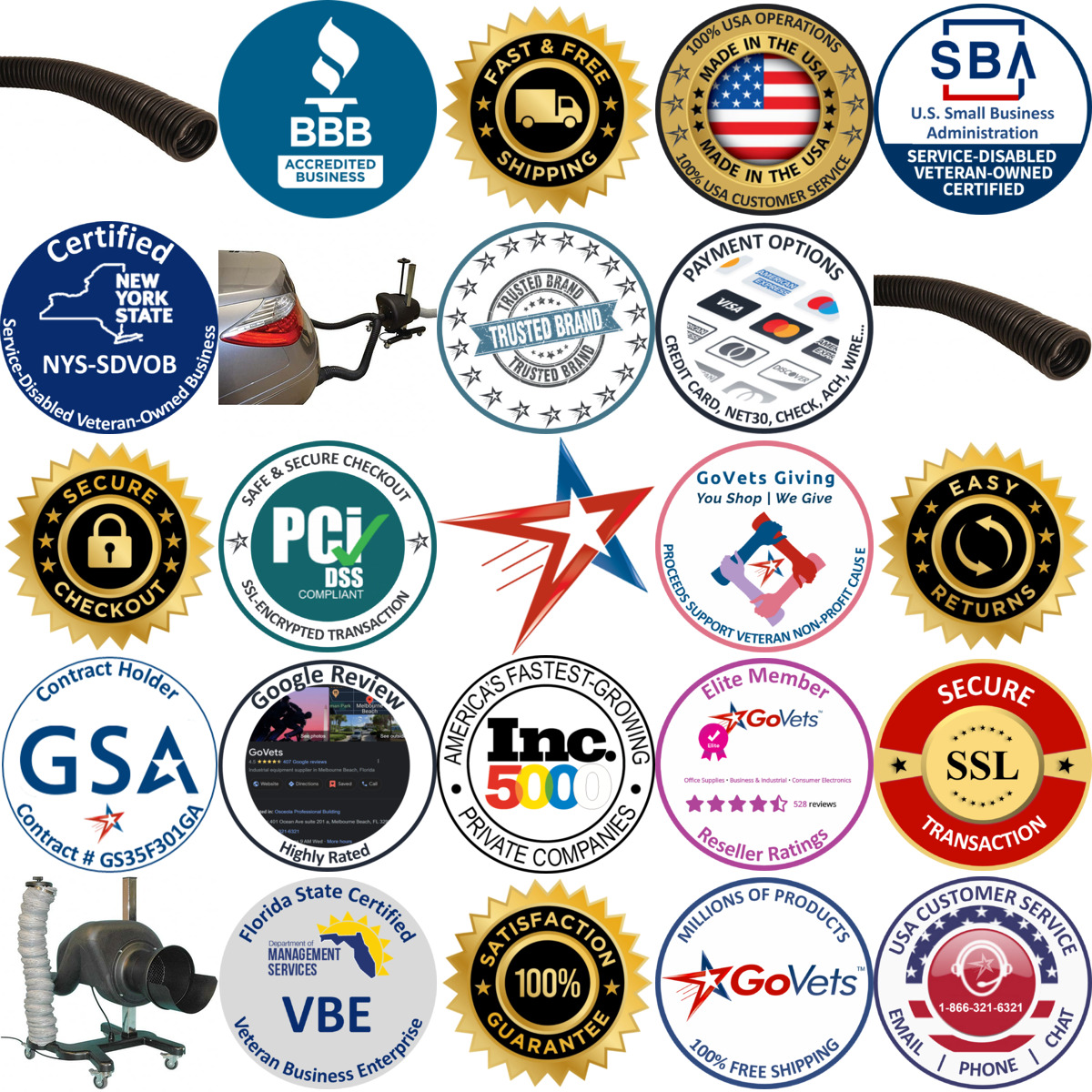 Millions of Products A selection of Garage Exhaust Hose products on GoVets