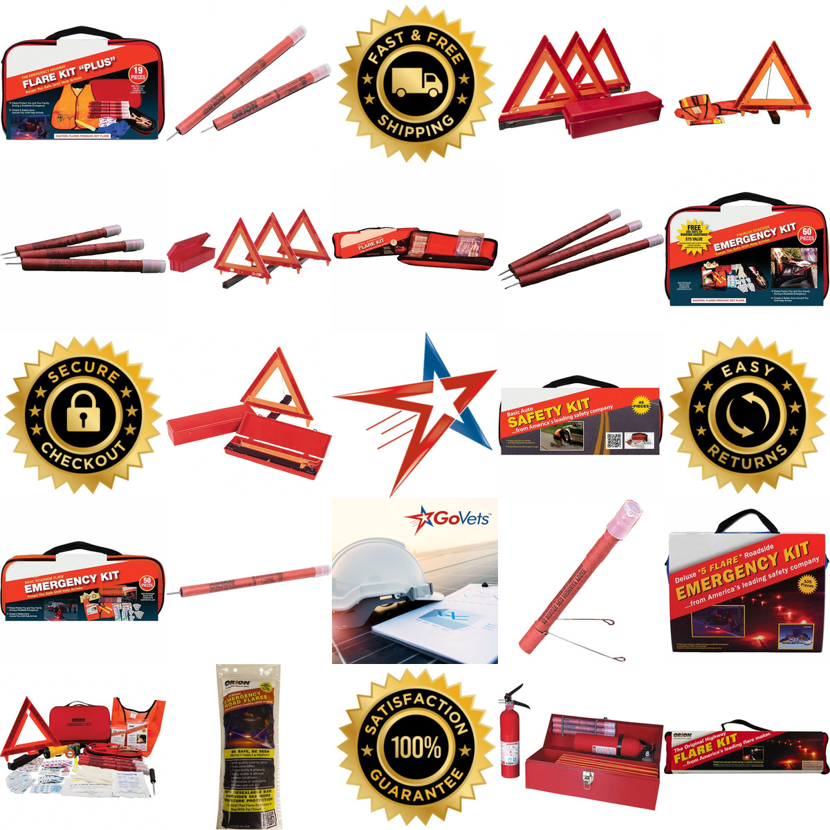 A selection of Highway Safety Kits products on GoVets