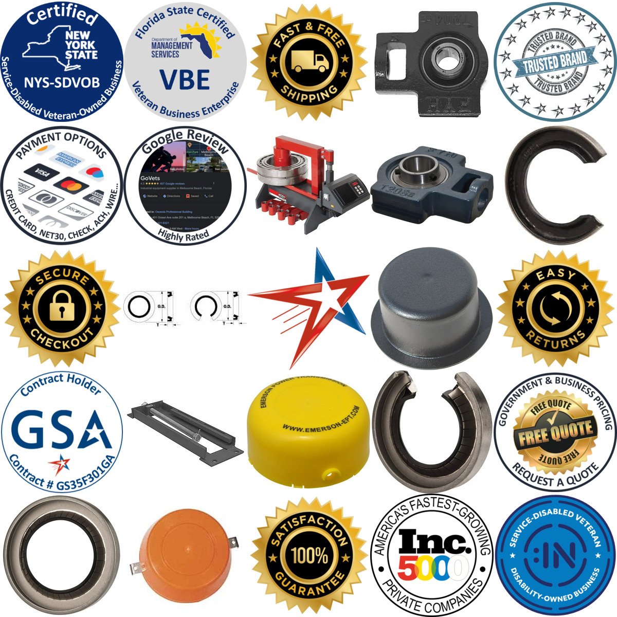 A selection of Bearing Parts and Accessories products on GoVets