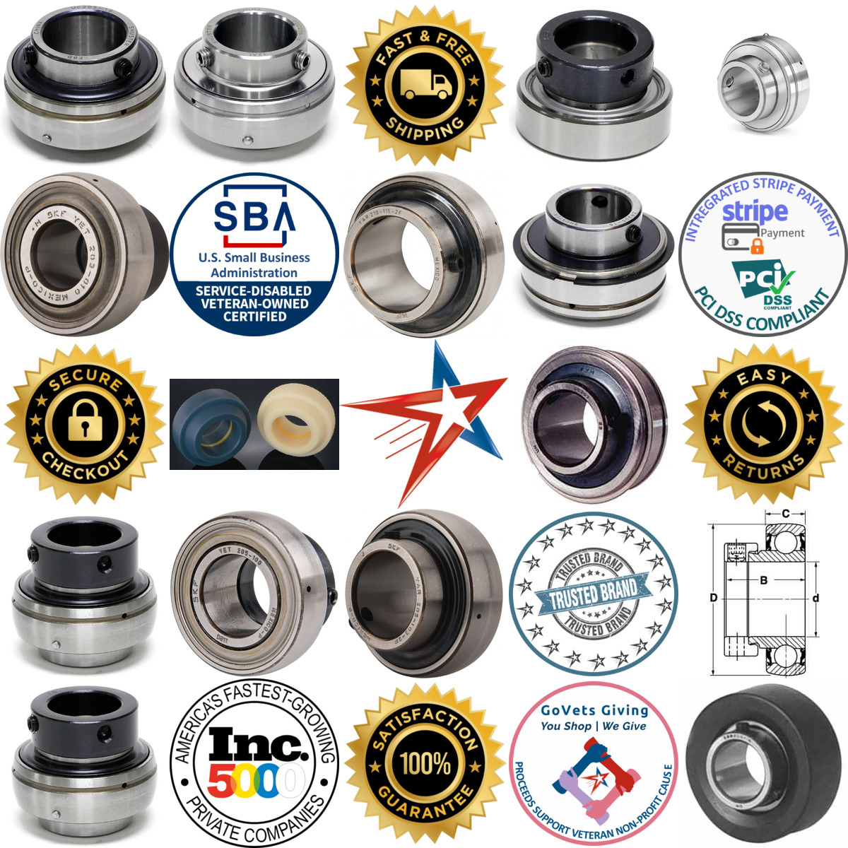 A selection of Insert Bearings products on GoVets