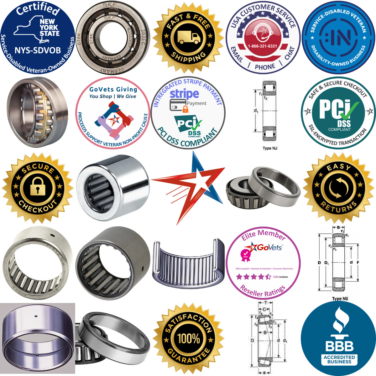 A selection of Roller Bearings products on GoVets