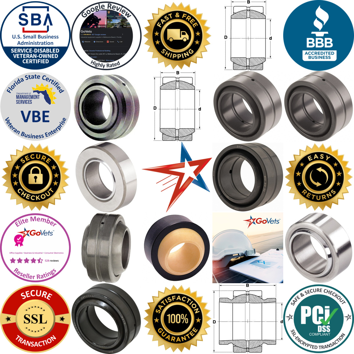 A selection of Spherical Plain Bearings products on GoVets