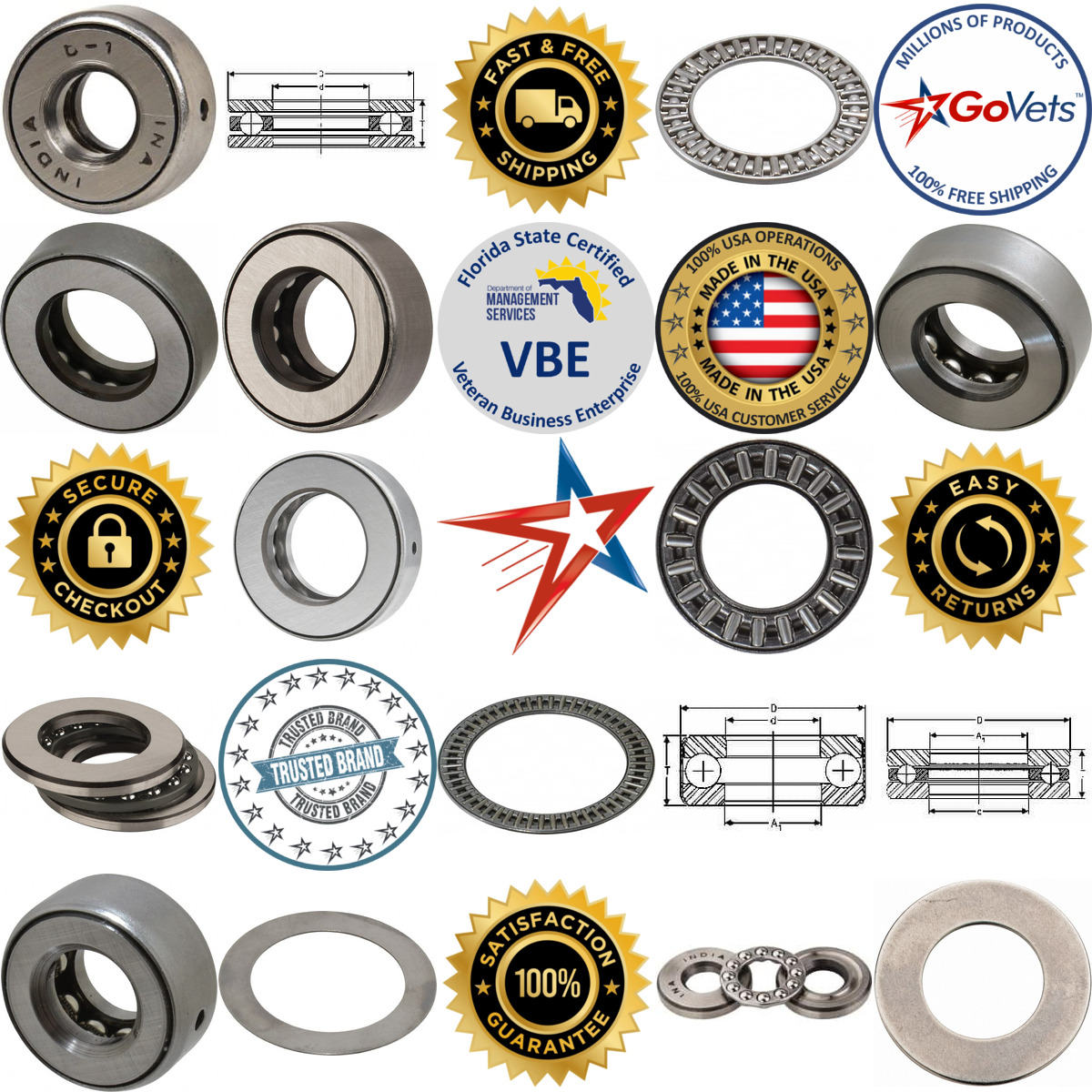A selection of Ina Bearing products on GoVets
