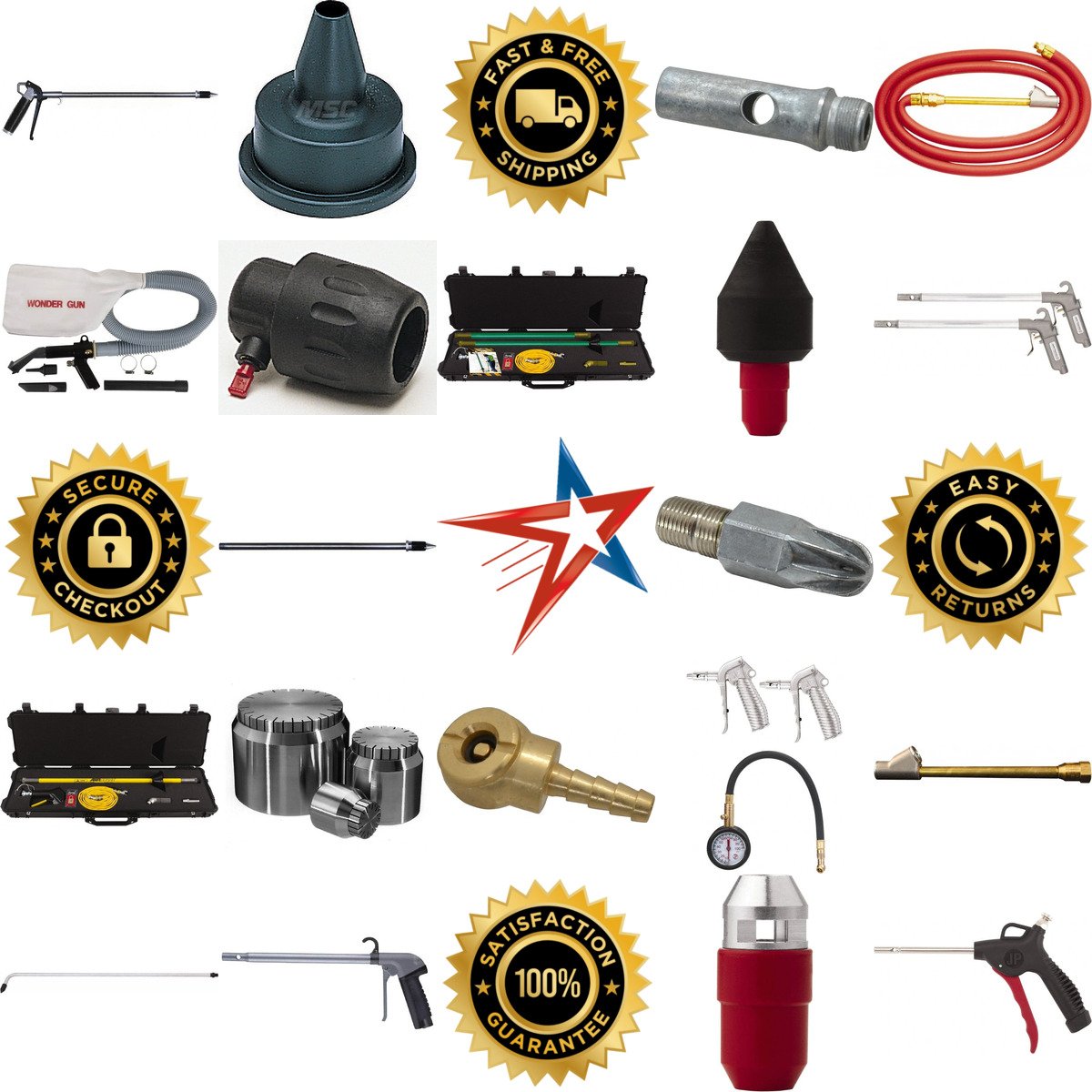 A selection of Blow Guns Air Chucks and Air Hose Accessories products on GoVets