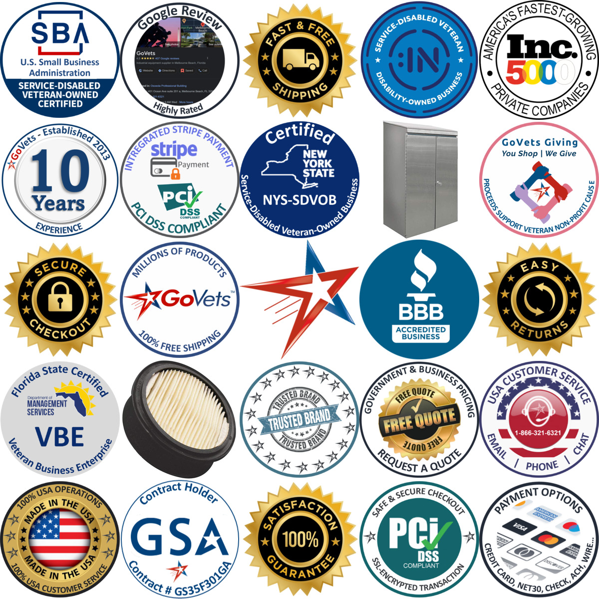 A selection of Jet Kleen products on GoVets