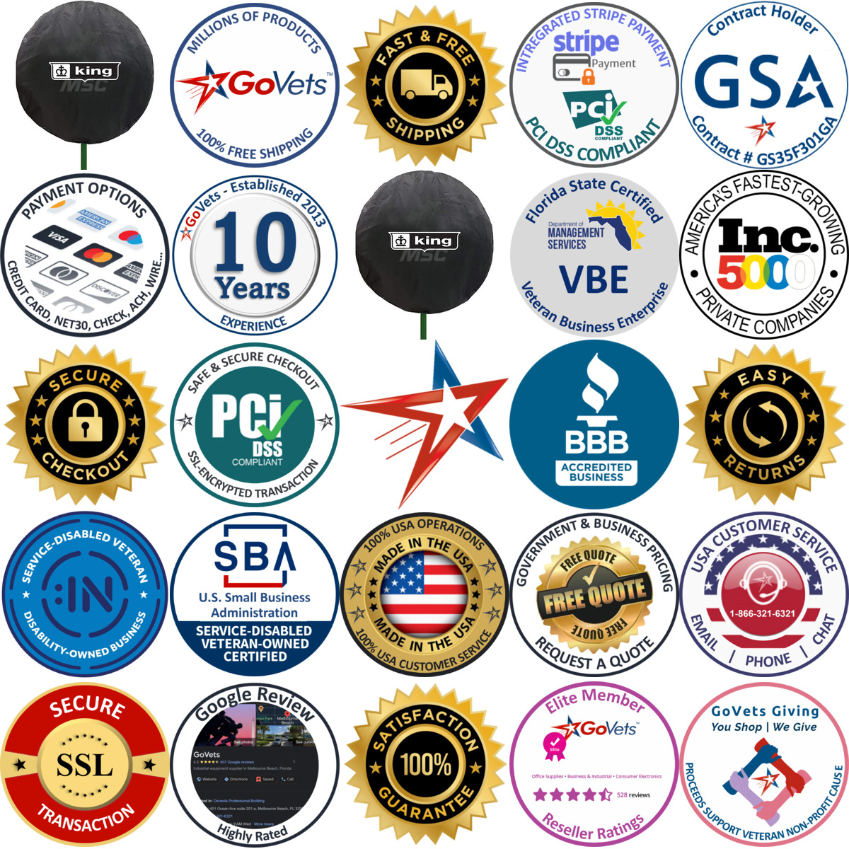 A selection of King Electric products on GoVets