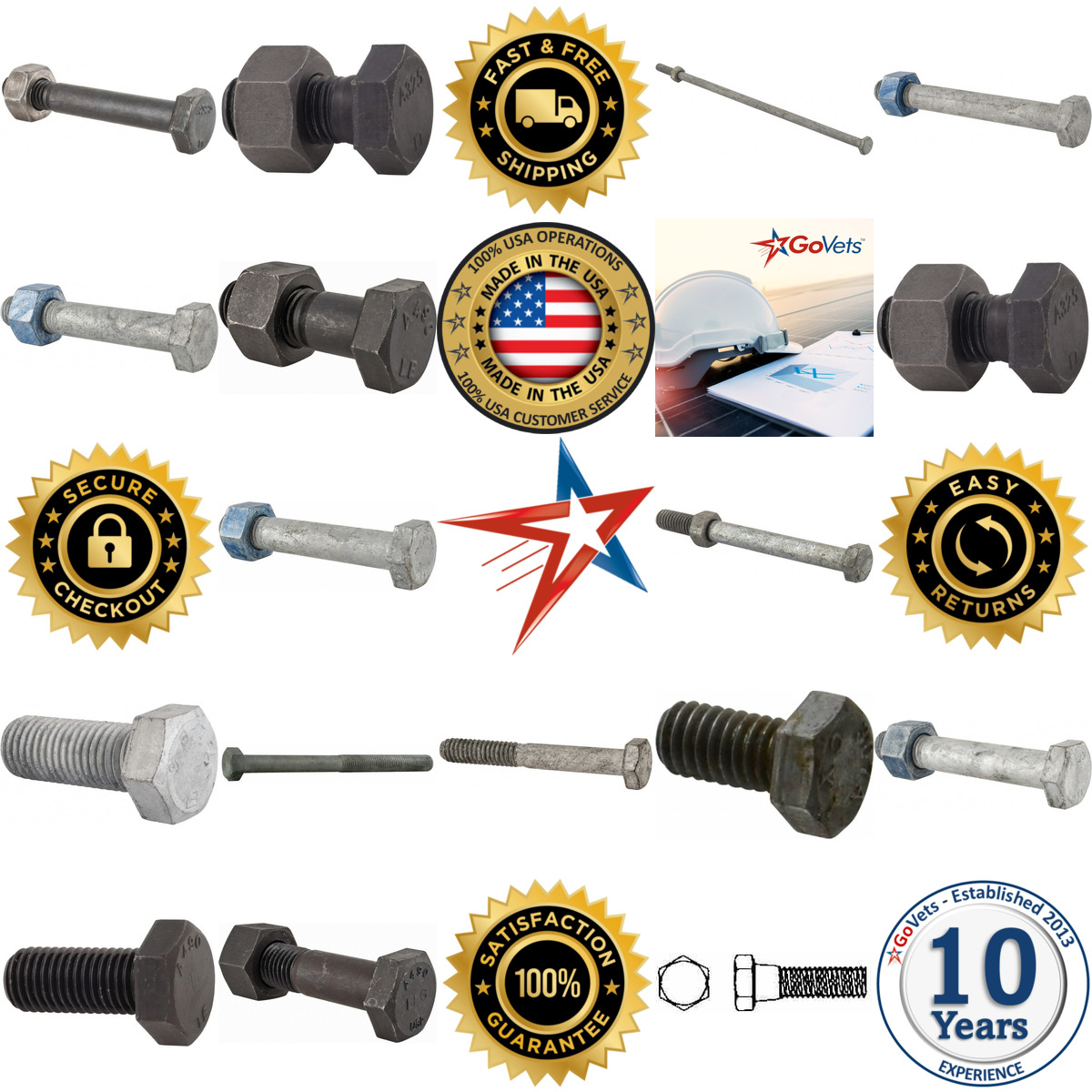 A selection of Hex Head Bolts products on GoVets