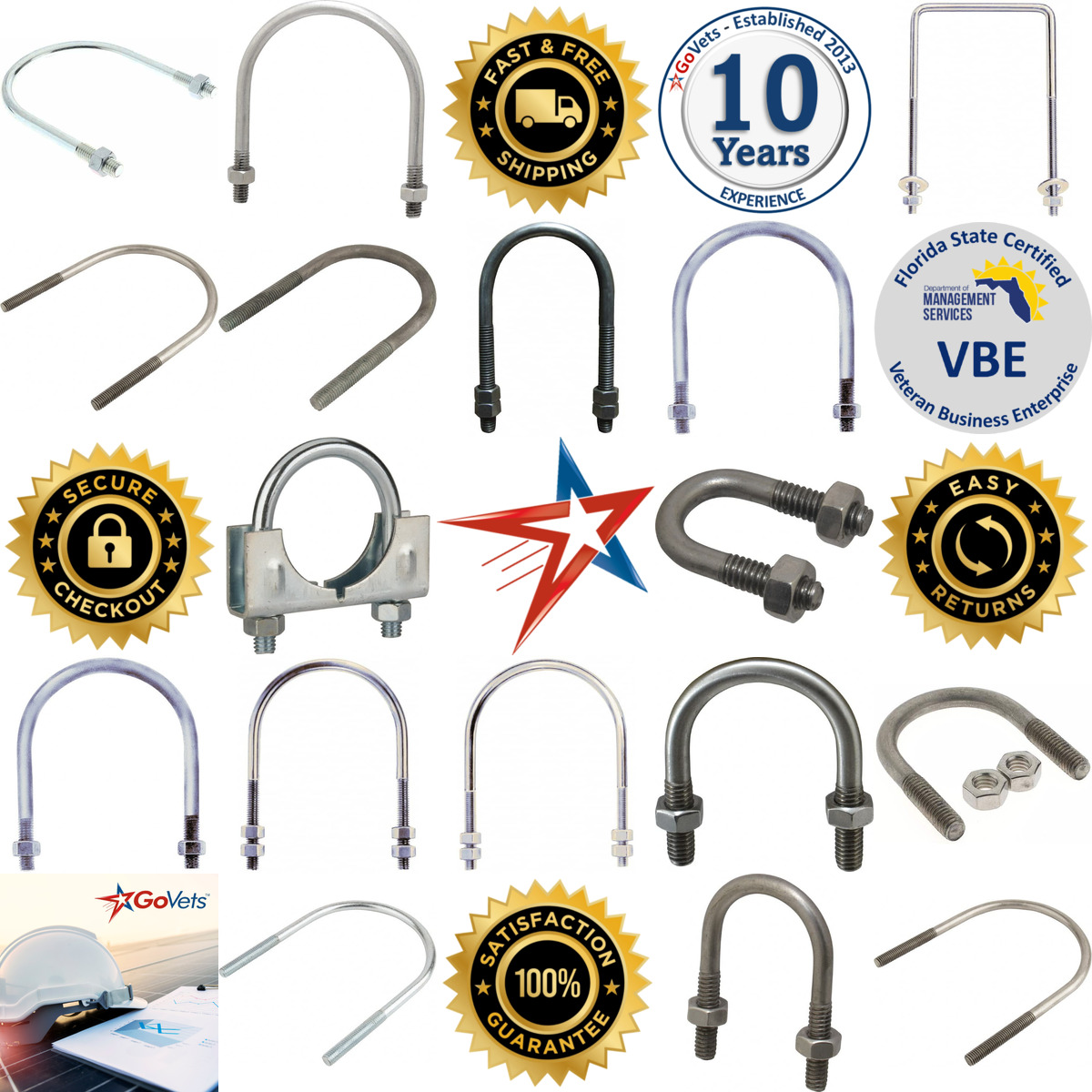 A selection of u Bolts and Guillotine Clamps products on GoVets