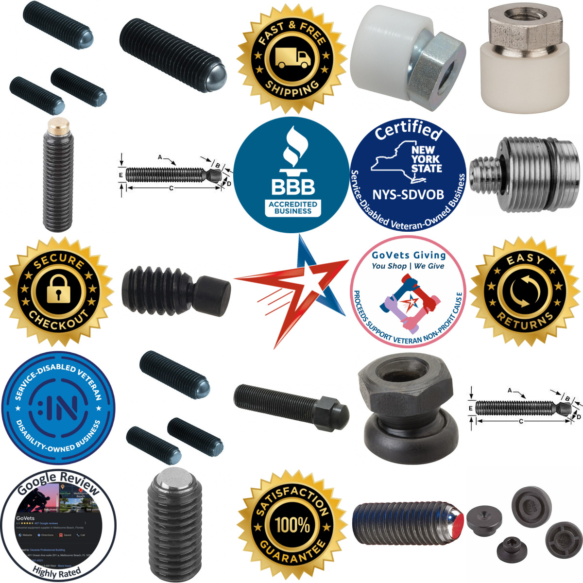 A selection of Clamping and Positioning Screws products on GoVets