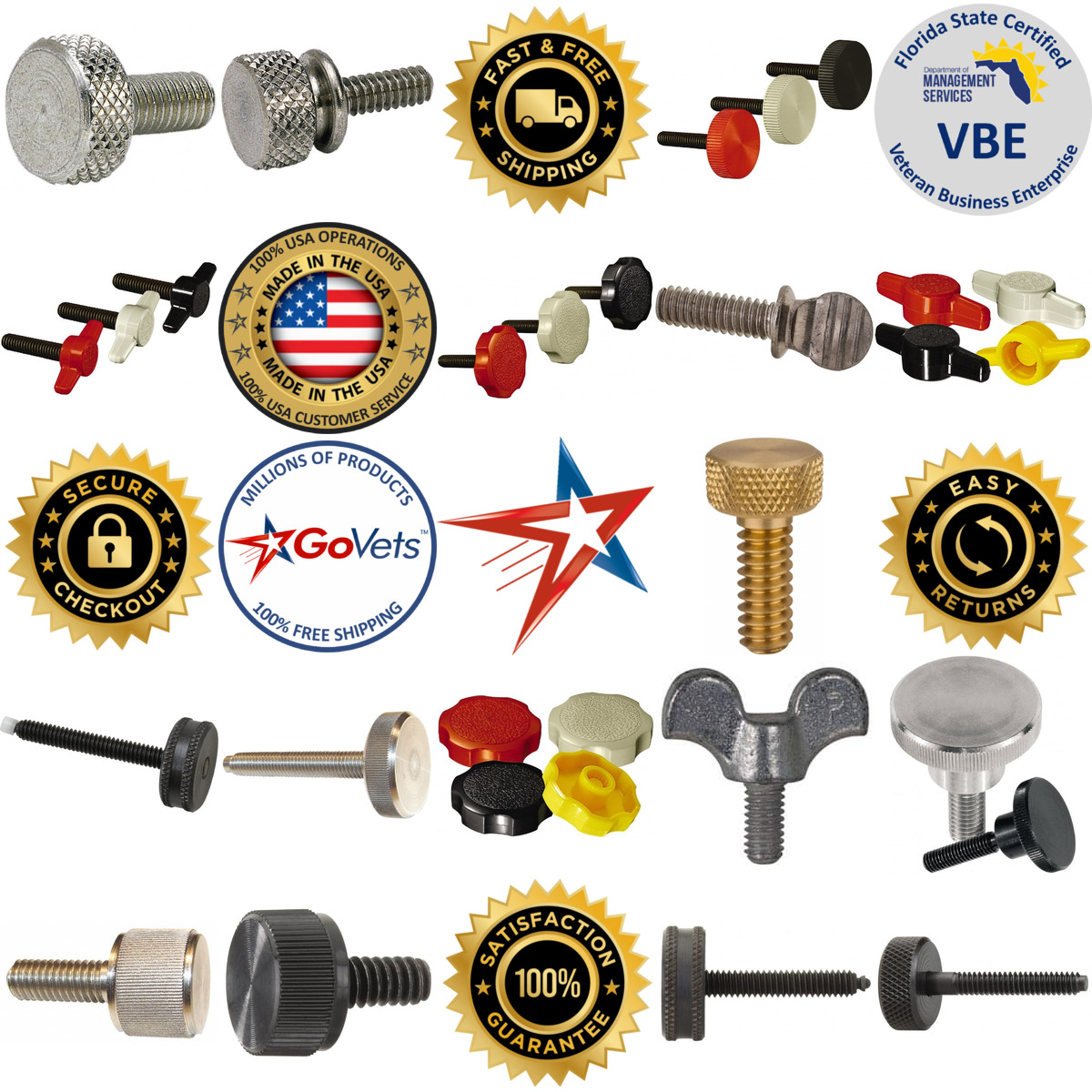 A selection of Thumb Screws and Hand Knobs products on GoVets