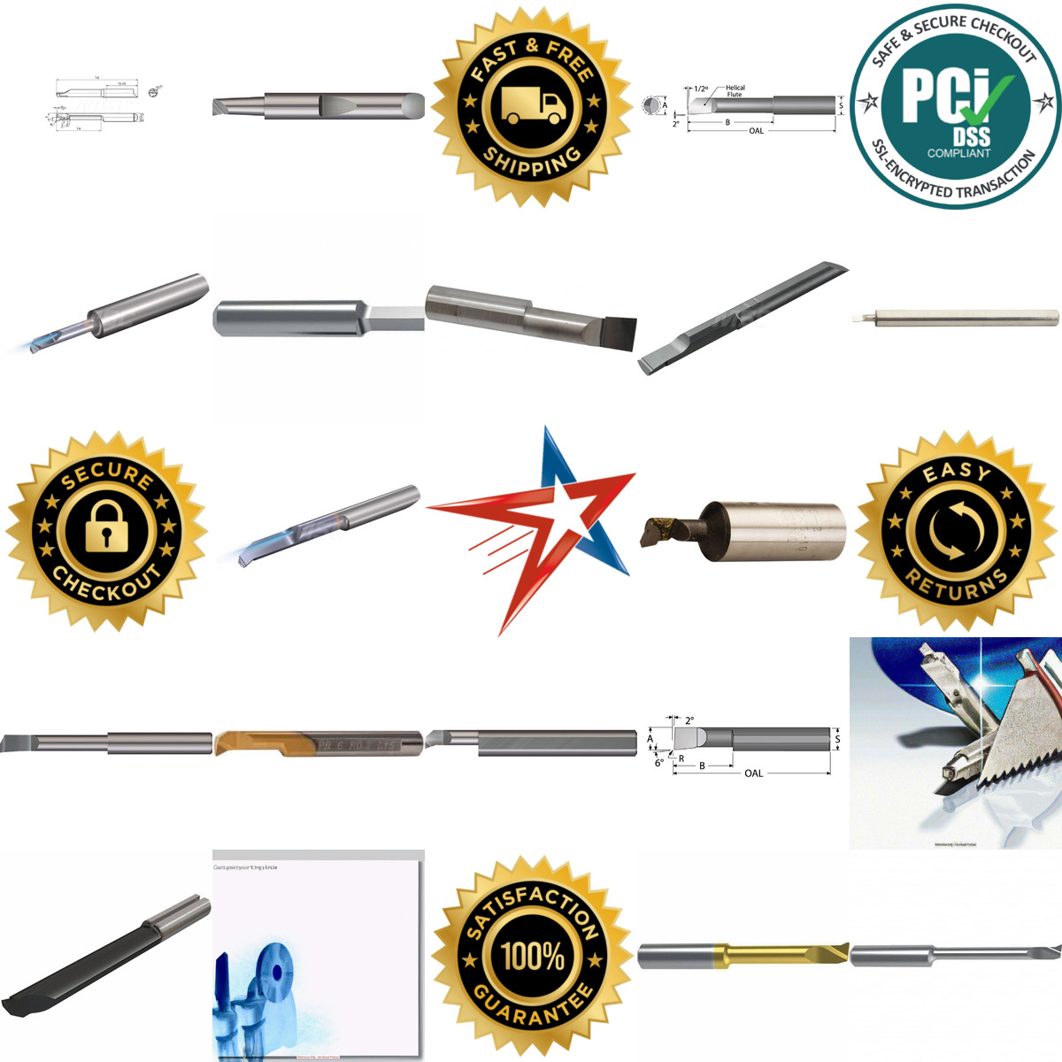 A selection of Boring Bars products on GoVets