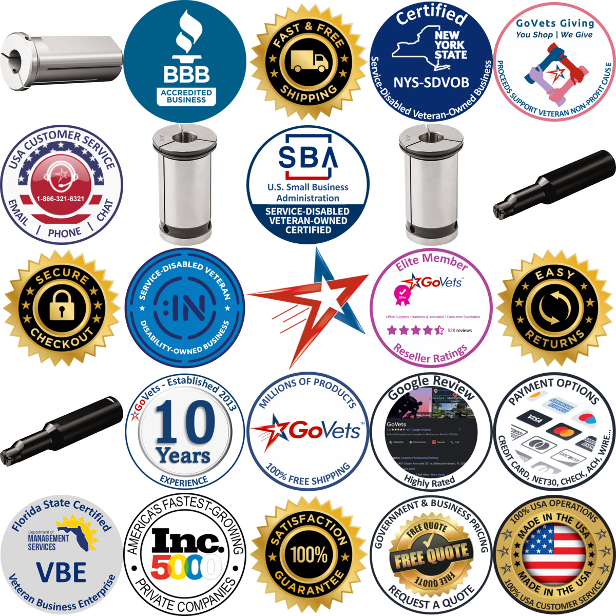 Millions of Products A selection of Boring and Grooving Bar Adapters products on GoVets