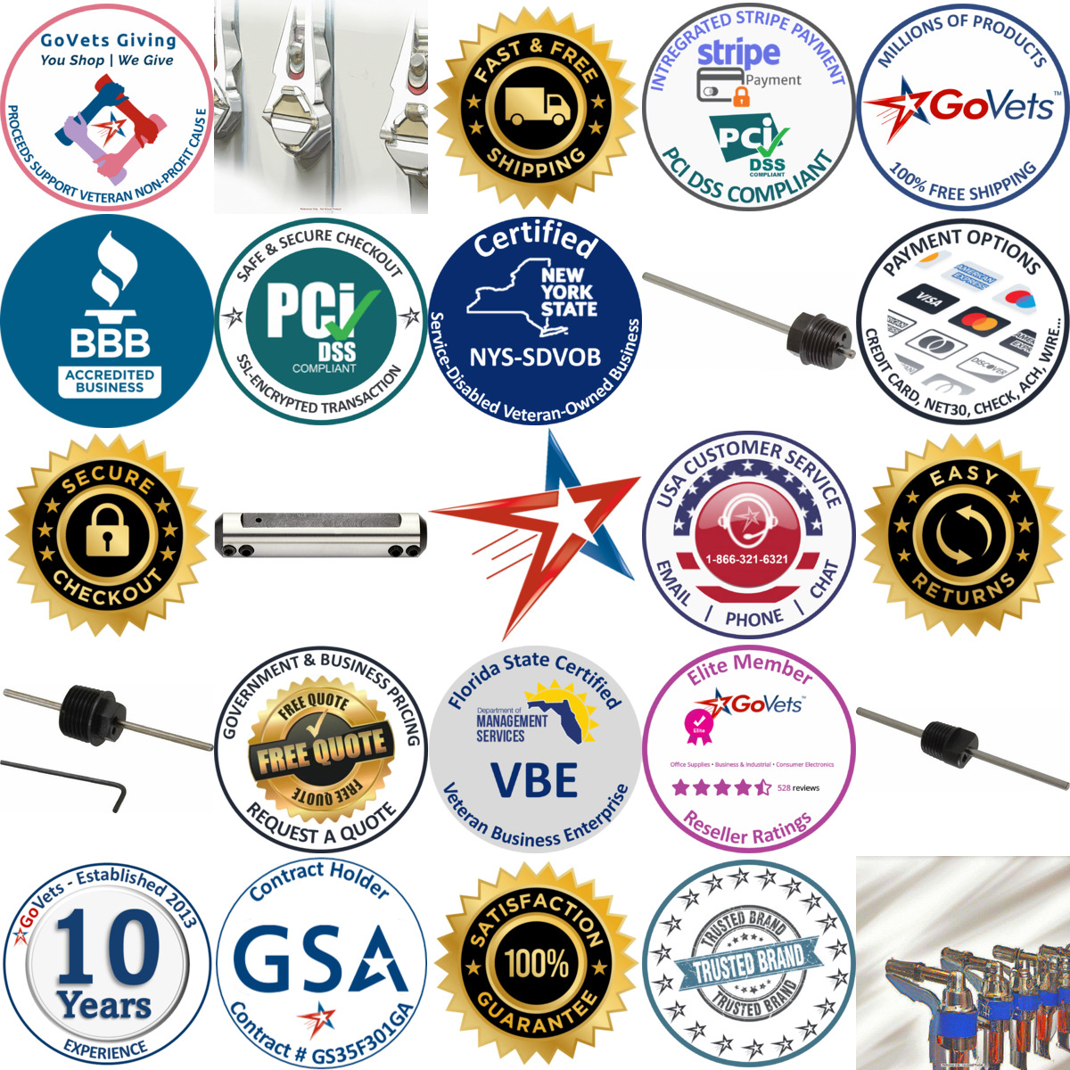 A selection of Toolholder Back Stops products on GoVets