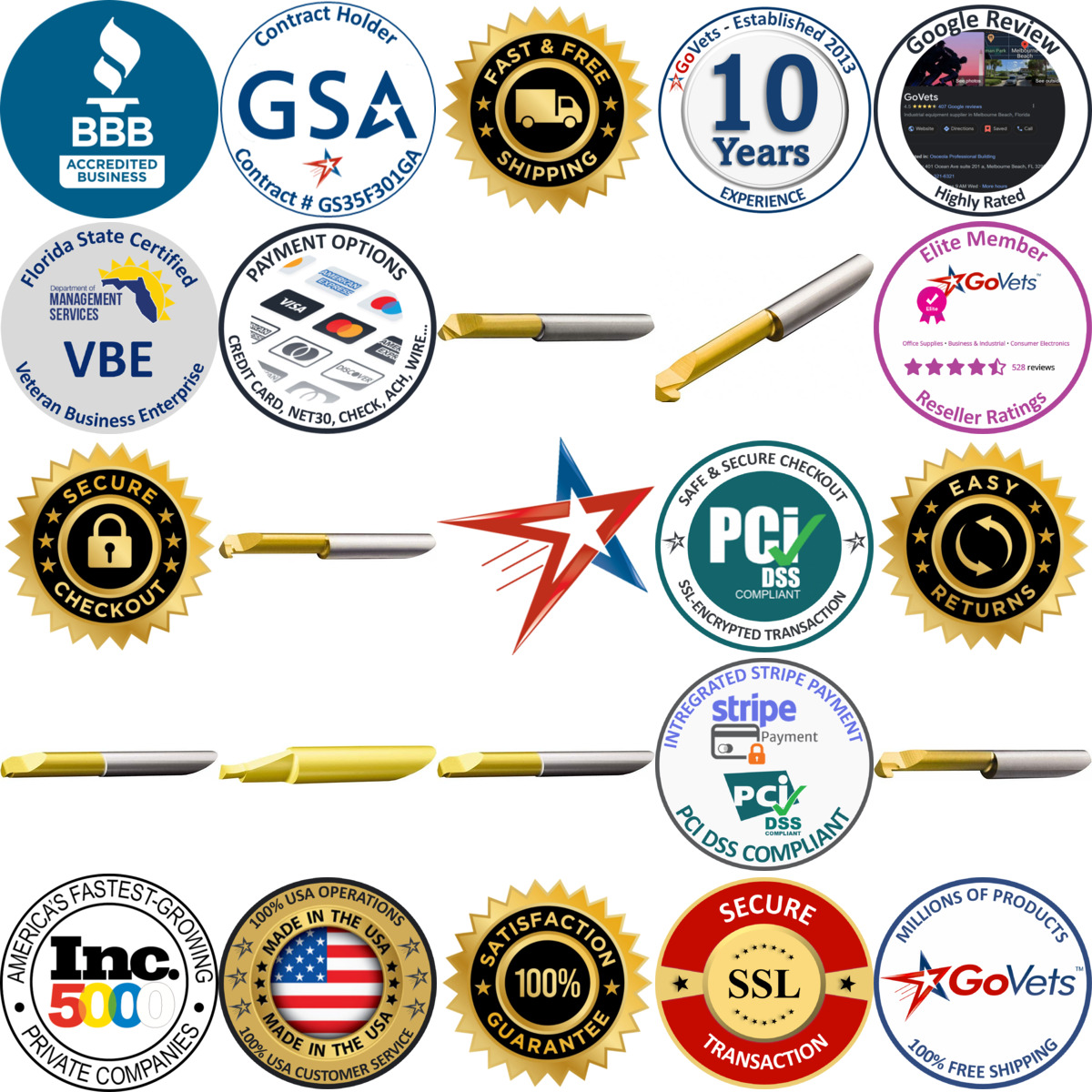 Millions of Products A selection of Sandvik Coromant products on GoVets