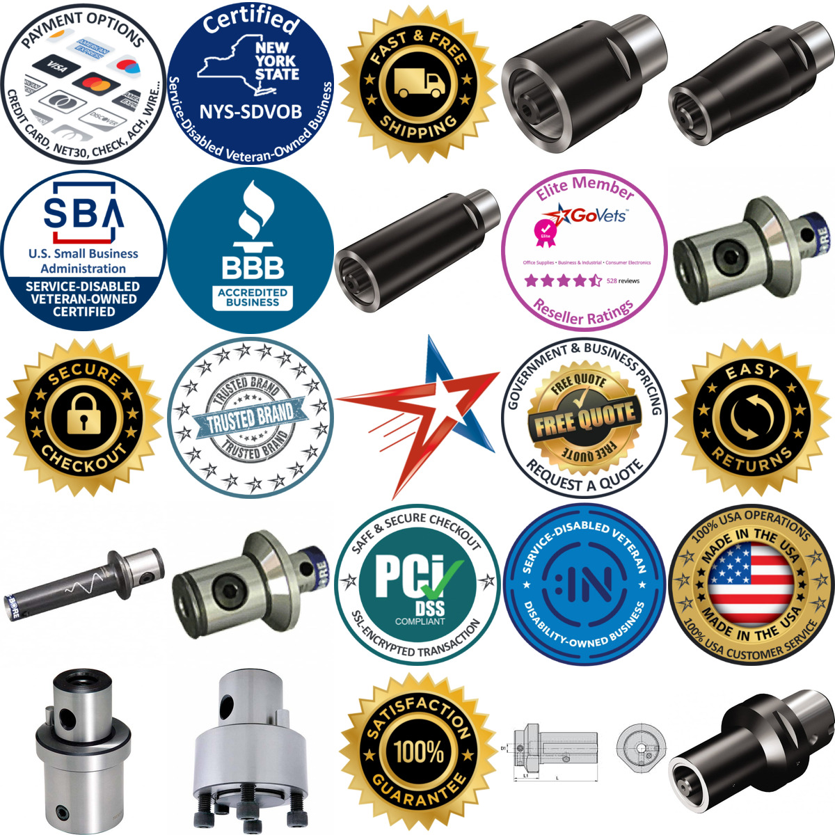 A selection of Boring Bar Reducing Adapters products on GoVets