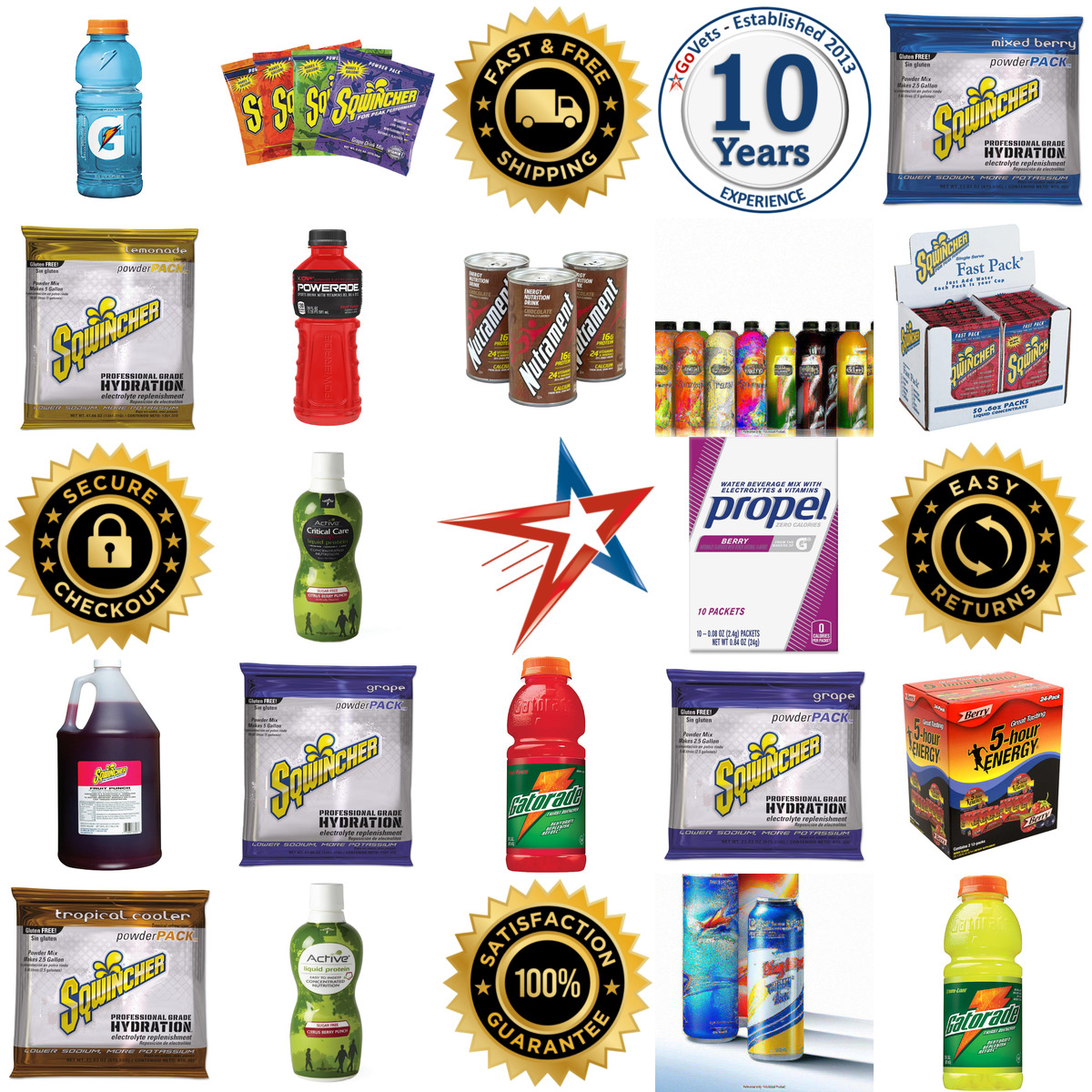Millions of Products A selection of Energy and Nutrition Drinks products on GoVets