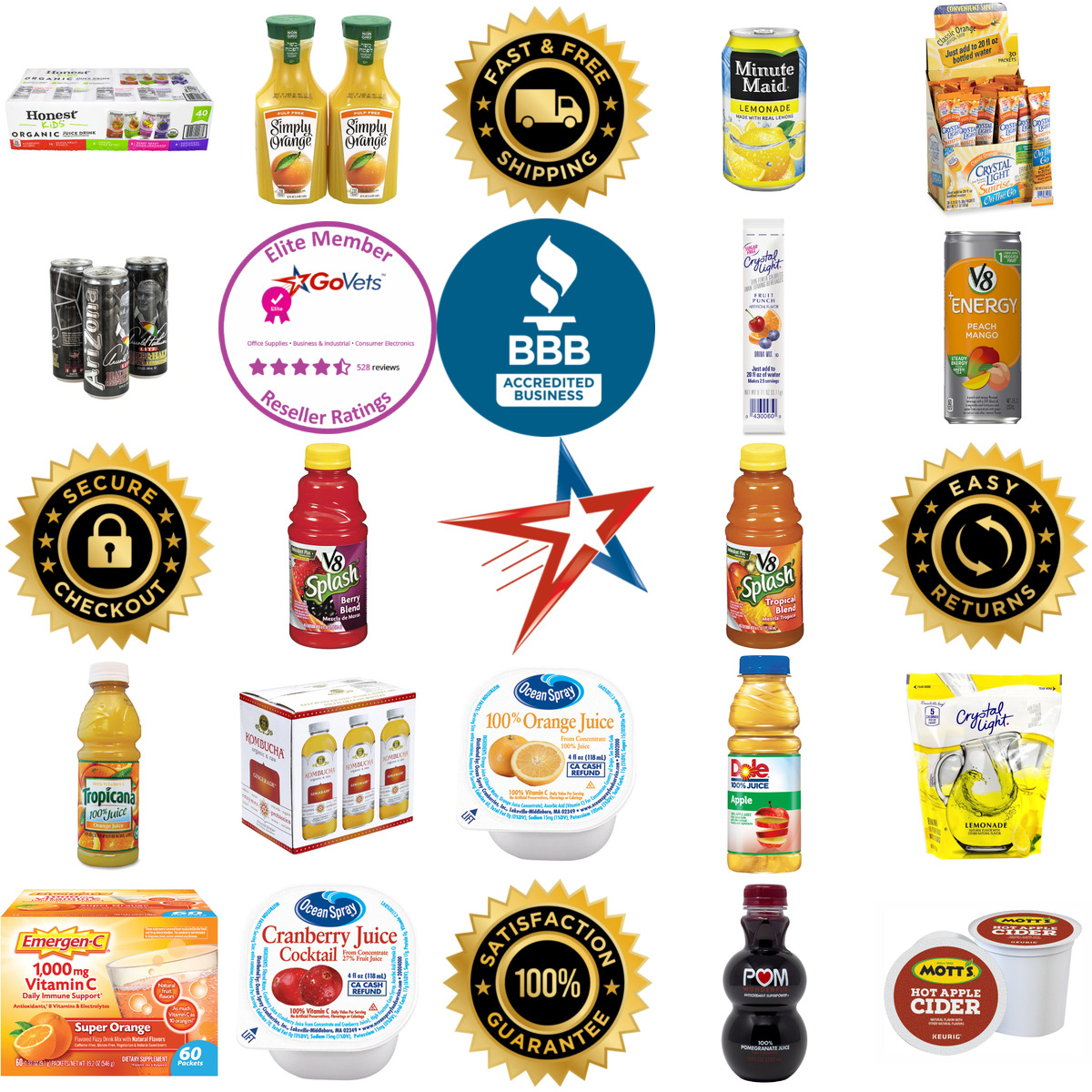 Millions of Products A selection of Juice products on GoVets