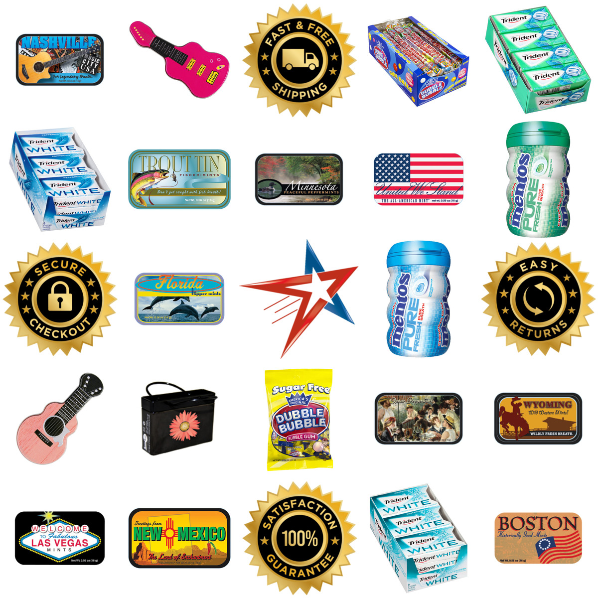 A selection of Gum and Mints products on GoVets