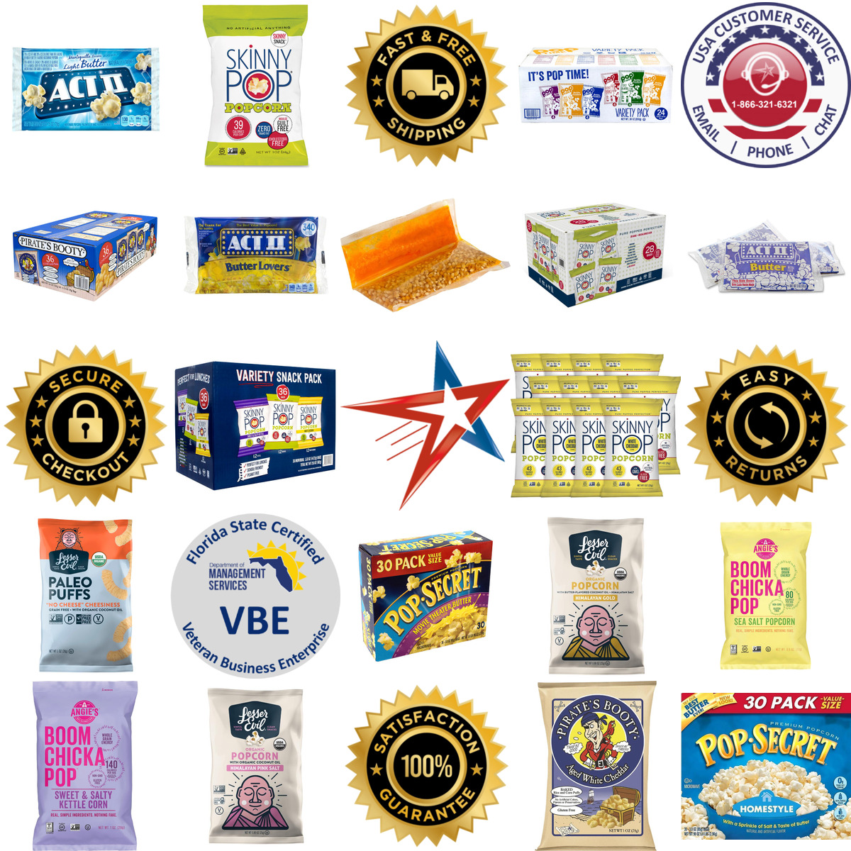 A selection of Popcorn products on GoVets