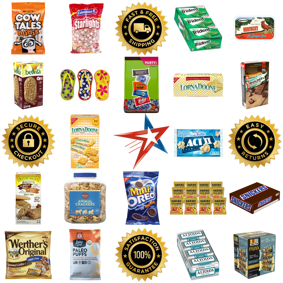 Millions of Products A selection of Candy and Snacks products on GoVets
